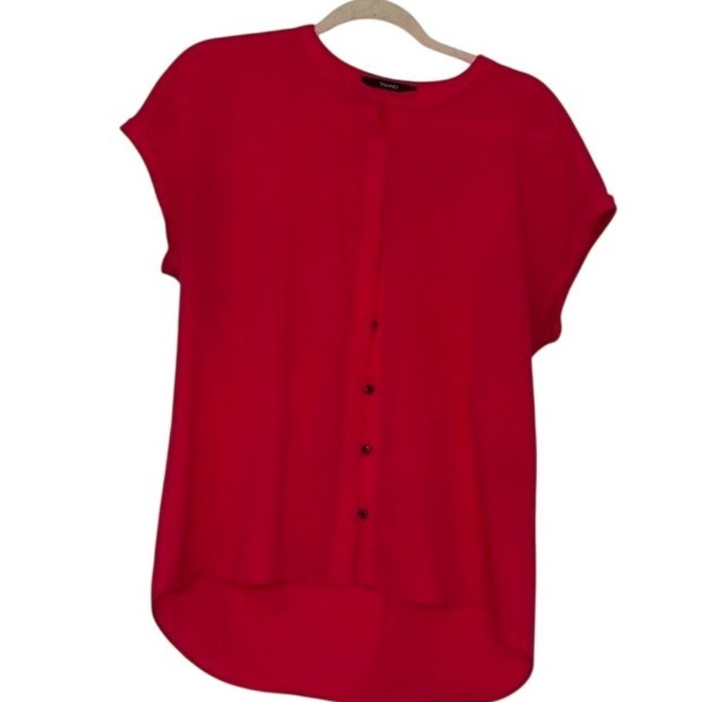 Hot‎ pink Tahari, short sleeve blouse